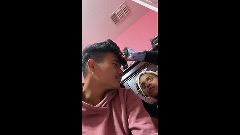 Baby shark playing with my hair