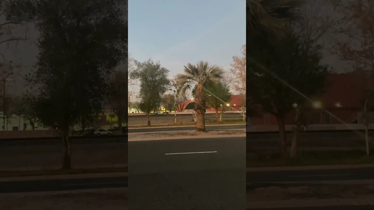 Train Crossing At Sunset