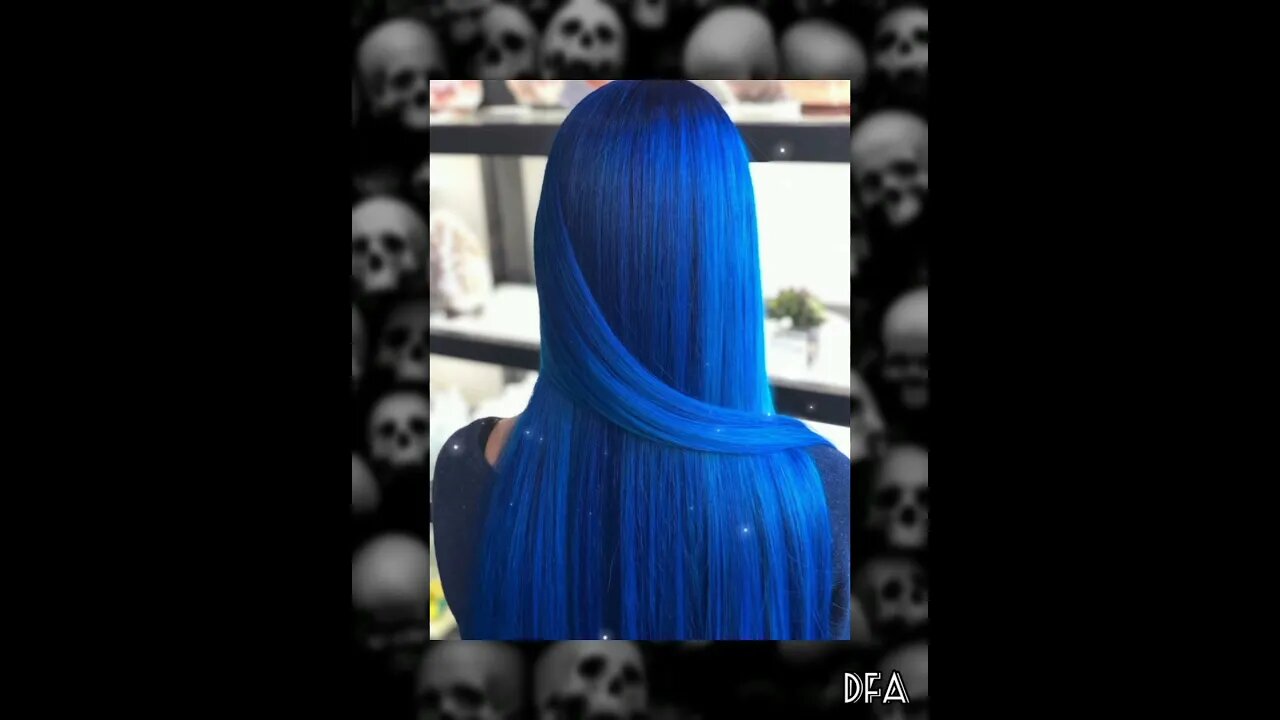 CABELO AZUIS #hairstyle #cabeloscoloridos #colorhair #cabeloazul #bluehair