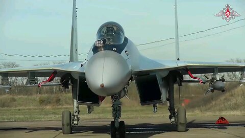 Russian Sukhoi Su-35 fighter crews perform operational tasks during alert missions in the border