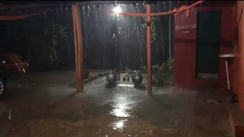 CHUVA FORTE NA POUSADA CARVALHO | Morro do Chapéu do Piauí