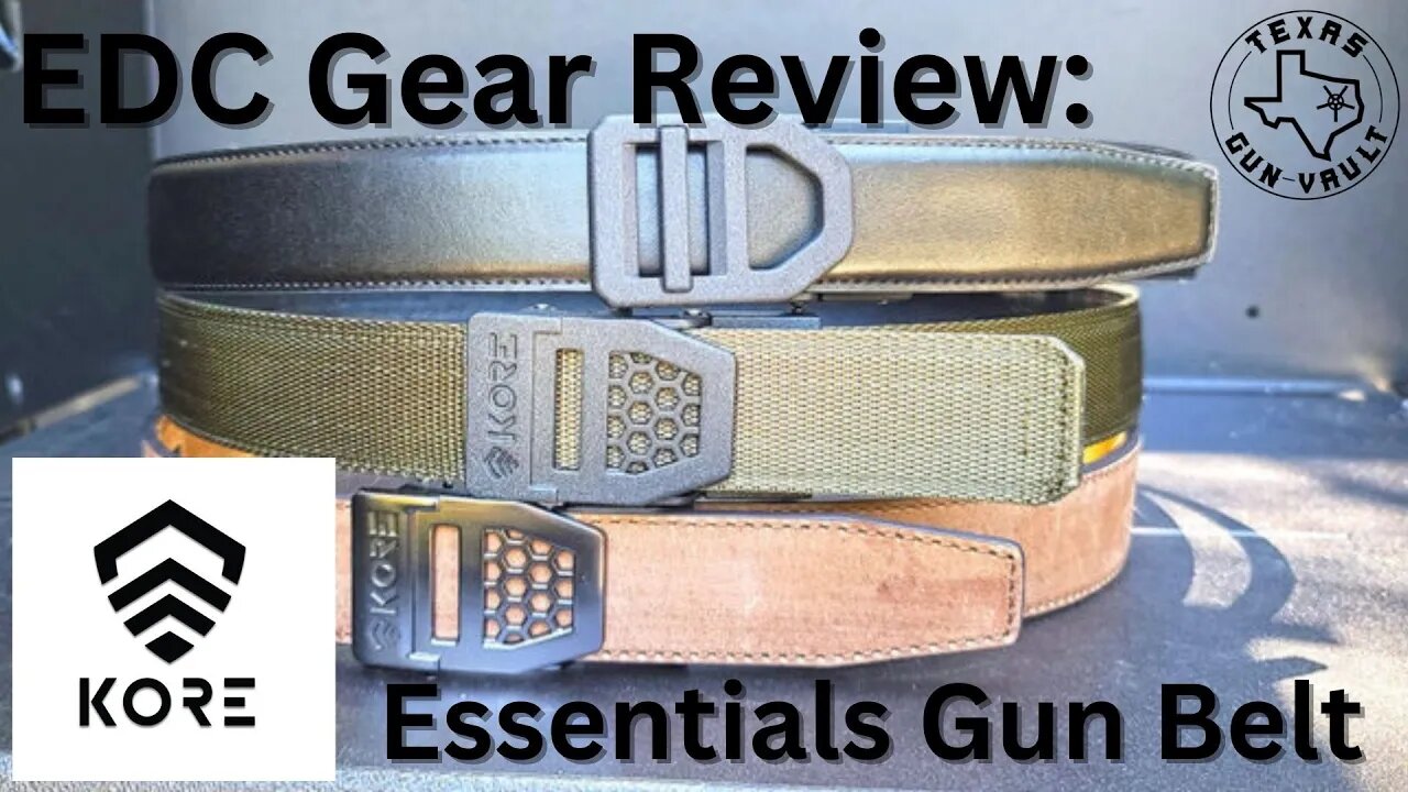 EDC Gear Unboxing and Review: KORE Essentials Gun Belt