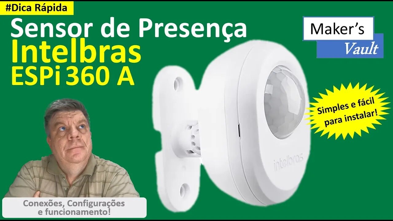 #Dica Rápida – Intelbras Sensor de Presença ESPi 360 A: Conexões, Configurações e Funcionamento!