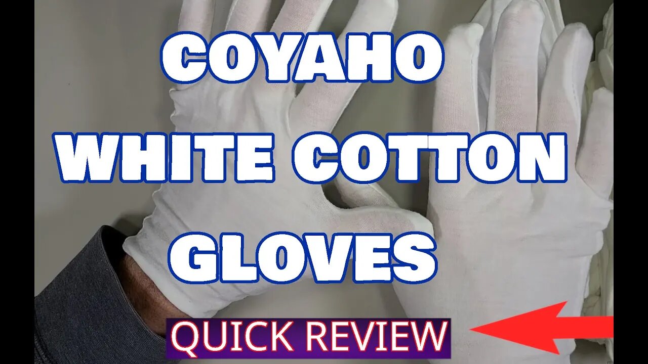 COYAHO 12 Pairs White Cotton Gloves