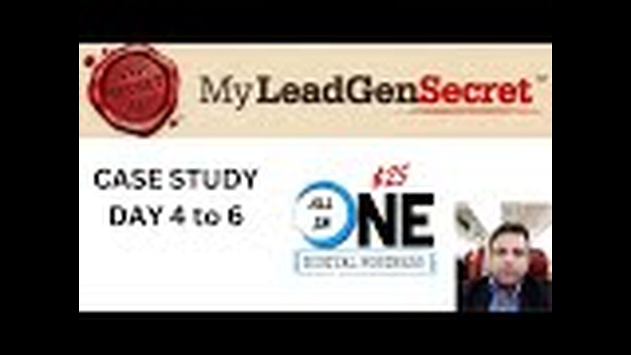 $1000 Per Month Case Study Day 4 To 6 My $25 All In One Business My LeadGen Secret