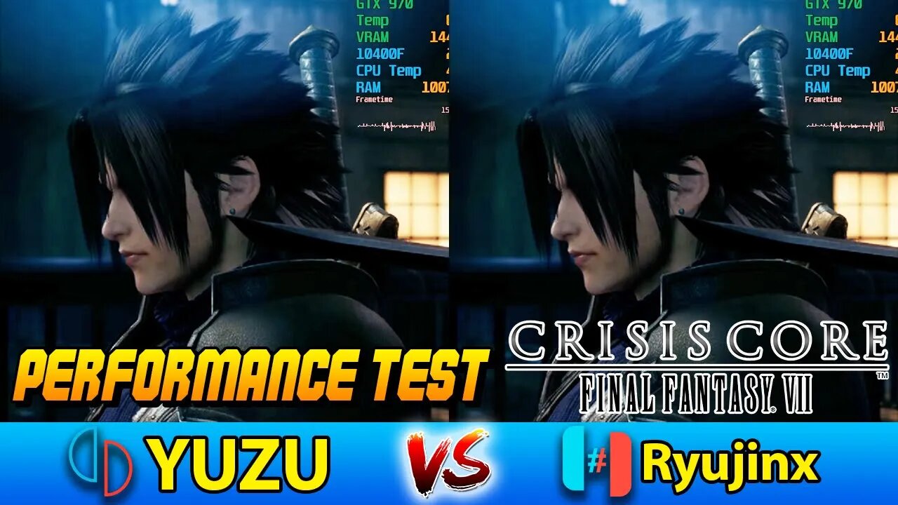 YUZU VS RYUJINX - CRISIS CORE –FINAL FANTASY VII– REUNION | Performance Test