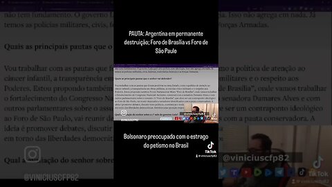 Foro de Brasilia vai se contrapor ao Foro de São Paulo.