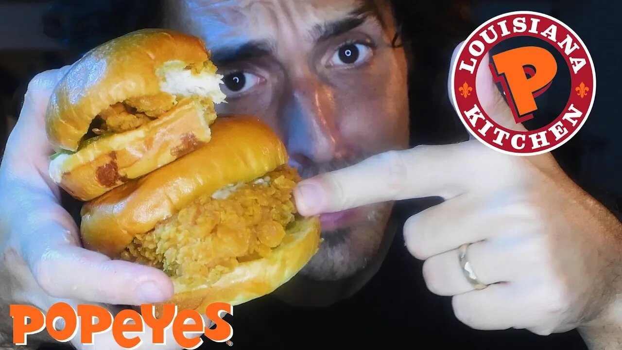 *NEW* Popeyes SPICY CHICKEN SANDWICH | MUKBANG | Nomnomsammieboy