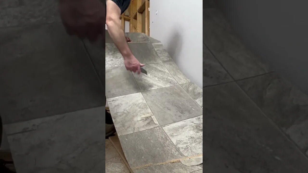 Don’t be afraid to pull up your old linoleum bathroom floor!