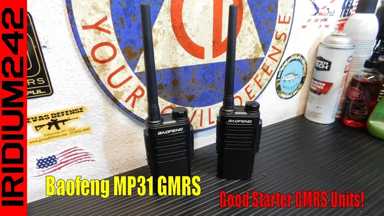 Budget Friendly Baofeng MP31 GMRS IP54 Waterproof Radios - 2 Pack