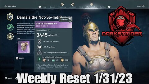 Assassin's Creed Odyssey- Weekly Reset 1/31/23