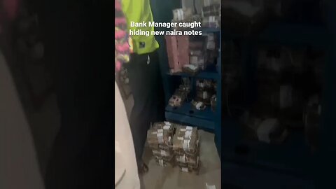 Bank Manager caught hiding new naira notes #naira