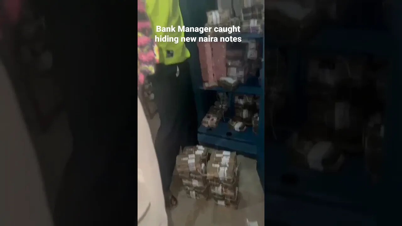 Bank Manager caught hiding new naira notes #naira