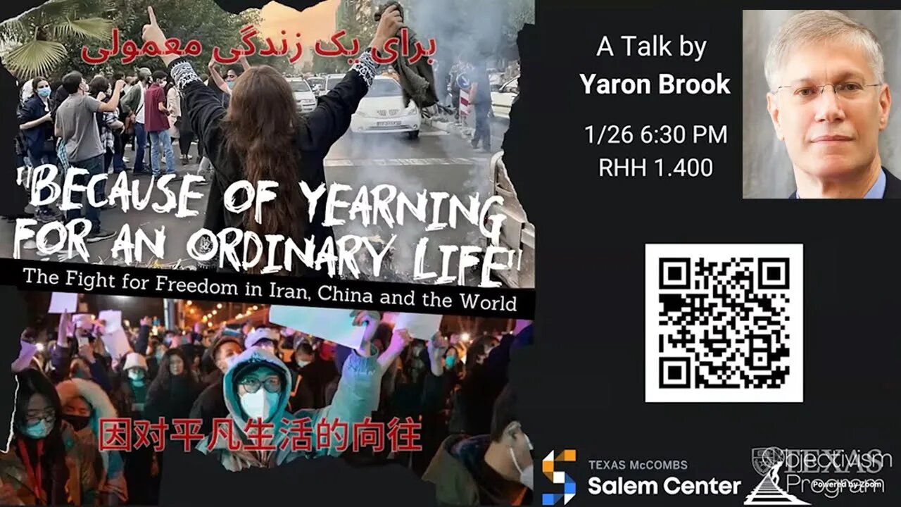 “Because of Yearning for an Ordinary Life”: The Fight for Freedom | Yaron Lectures