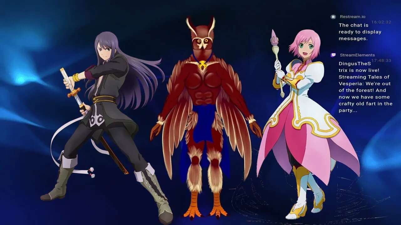 OWL VTUBER makes his way through the sewers and then later meets a FINE LADY with a lance!