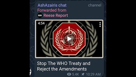 Documentary: Reese talks WHO Treaty