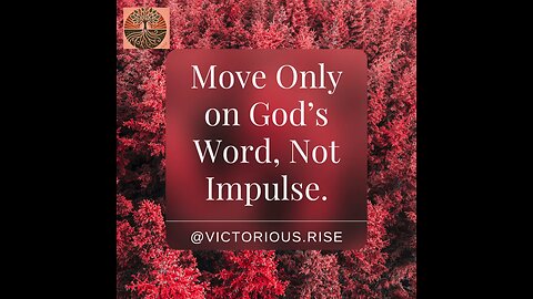 Let God Lead, Not Impulse