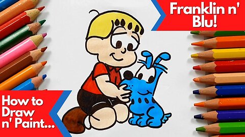 How to draw and paint Franklin and Bidu from Monica's Gang