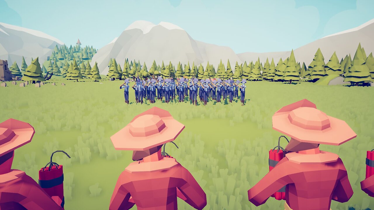 40 Dynamite Throwers Versus 40 Miner's || Totally Accurate Battle Simulator