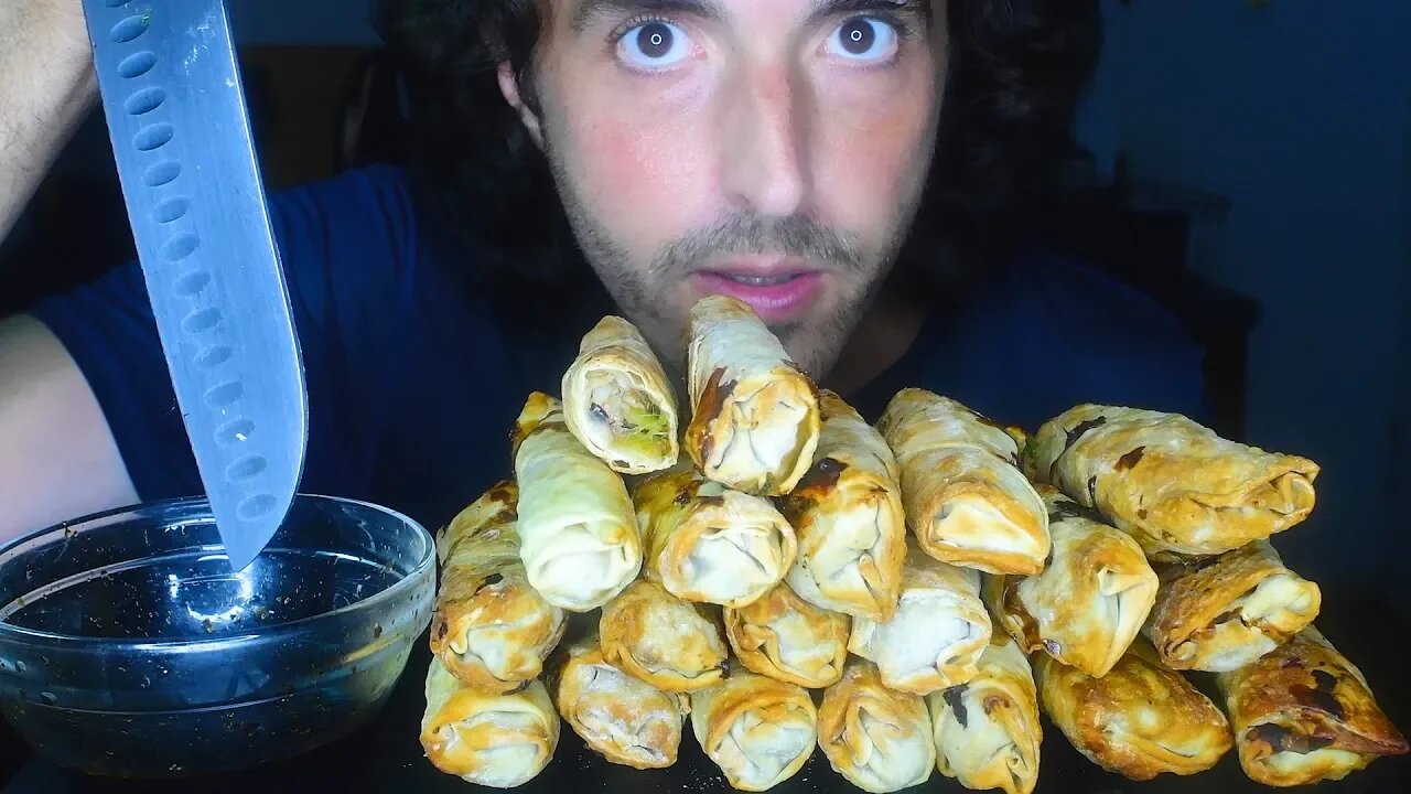 SUPER CRAB EGG ROLLS! * ASMR * | Nomnomsammieboy