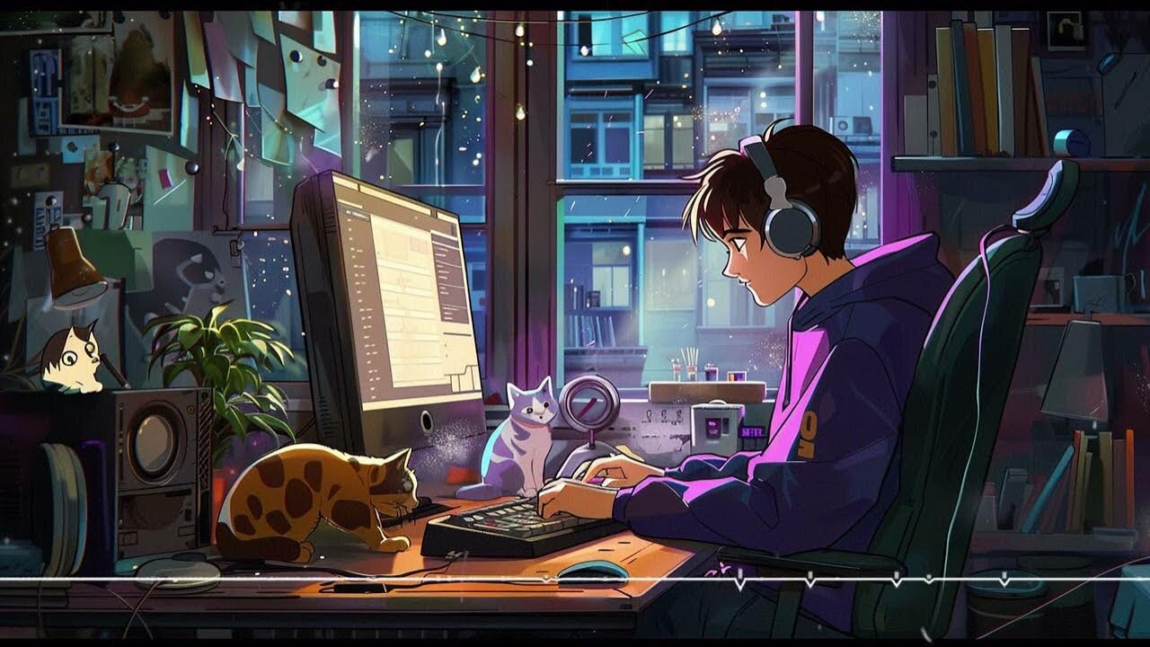 lofi hip hop radio 🔘 best to telex study to night view 📚💯🎧