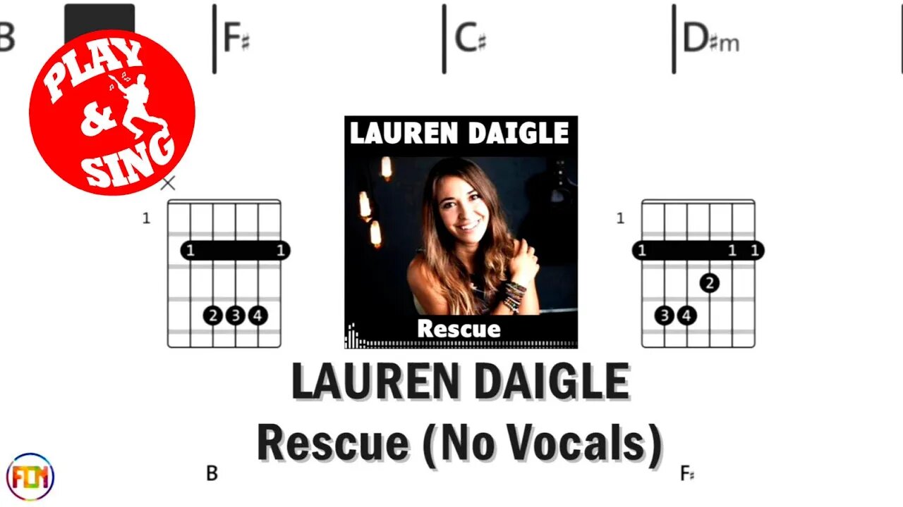 LAUREN DAIGLE Rescue FCN GUITAR CHORDS & LYRICS NO VOCALS