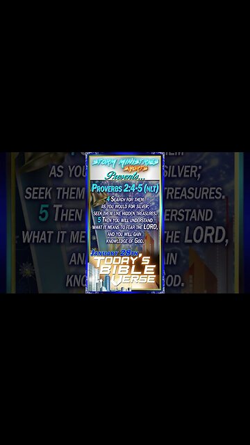 01.28.2023 | STORM MINISTRIES | Daily Bible Verse | Proverbs 2:4-5 (NLT) | #shorts