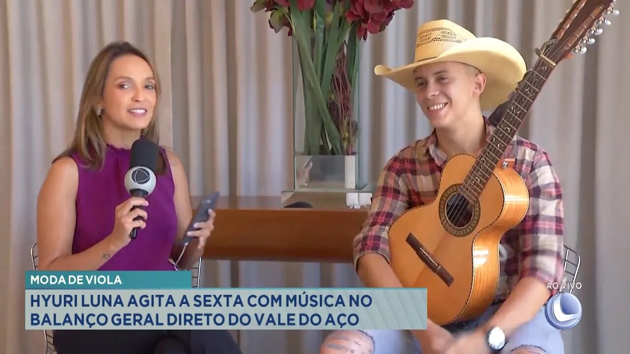 Moda de Viola: Hyuri Luna Agita a Sexta com Música do Balanço Geral Direto do Vale do Aço.