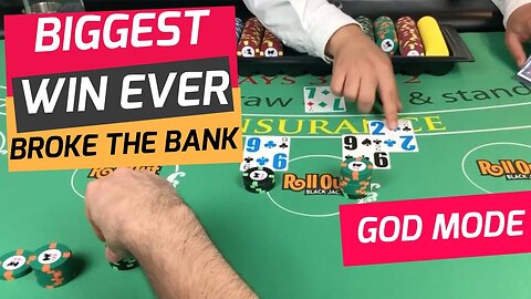 Biggest Blackjack Win Ever - Broke the Bank - NeverSplit10s