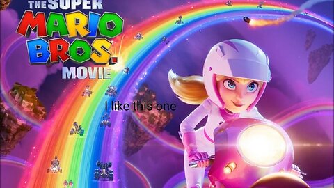 mario movie mario kart peach poster is good