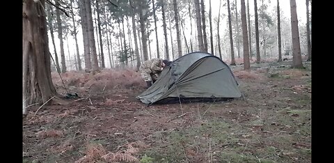 Using the poles to put up the Snugpak Scorpion 3. 18th Jan 2023