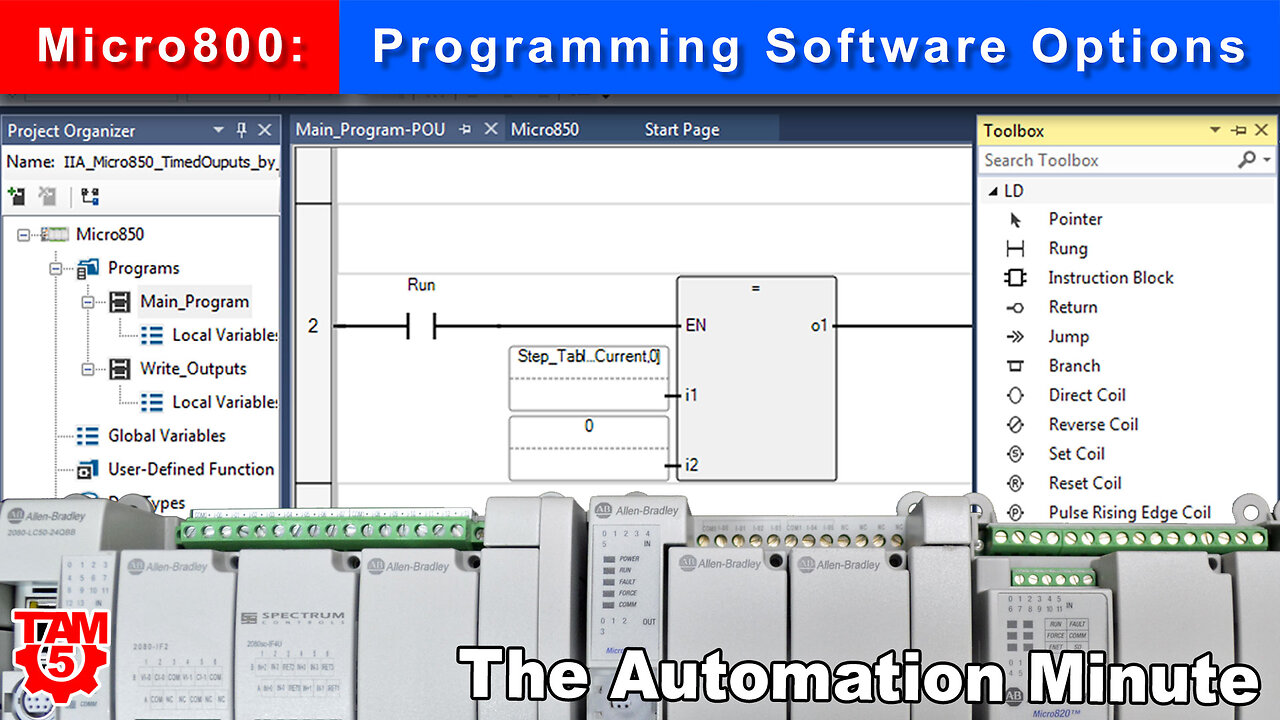 Programming Options & Starter Kits for the A-B Micro800 PLC