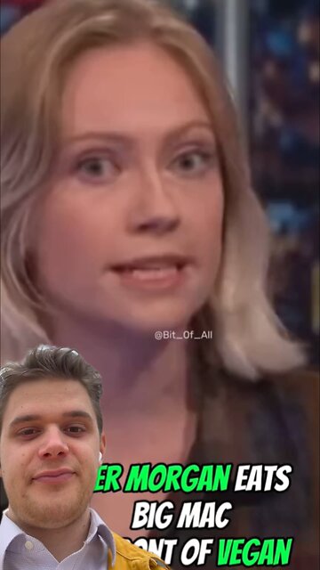 Piers Morgan Eats Big Mac In Front Of Vegan😂