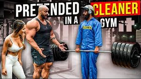 SHE CAN'T SAY NO TO THE CLEANER BOY GYM PRANK