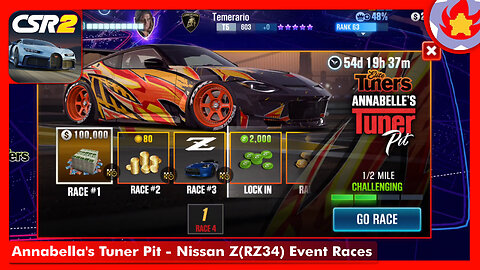 Annabella's Tuner Pit - Nissan Z(RZ34) Event Races | CSR Racing 2