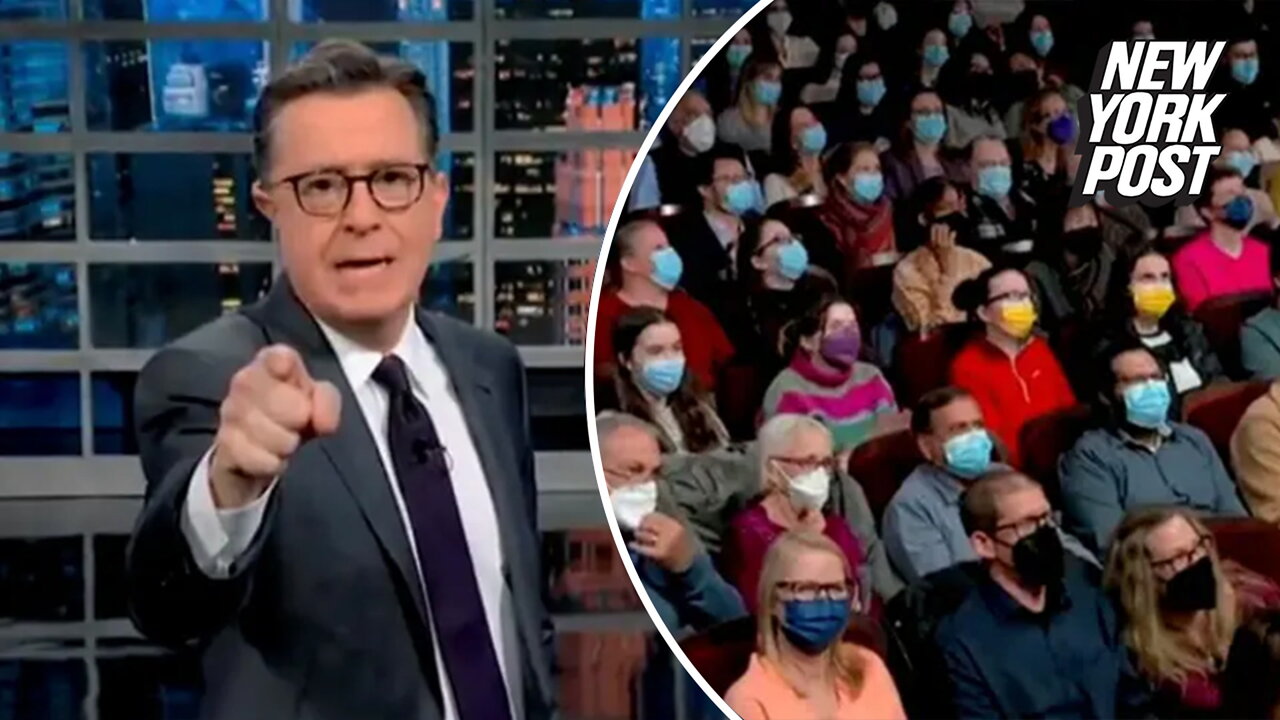 Stephen Colbert's masked-up audience mocked: 'Their brains are broken'