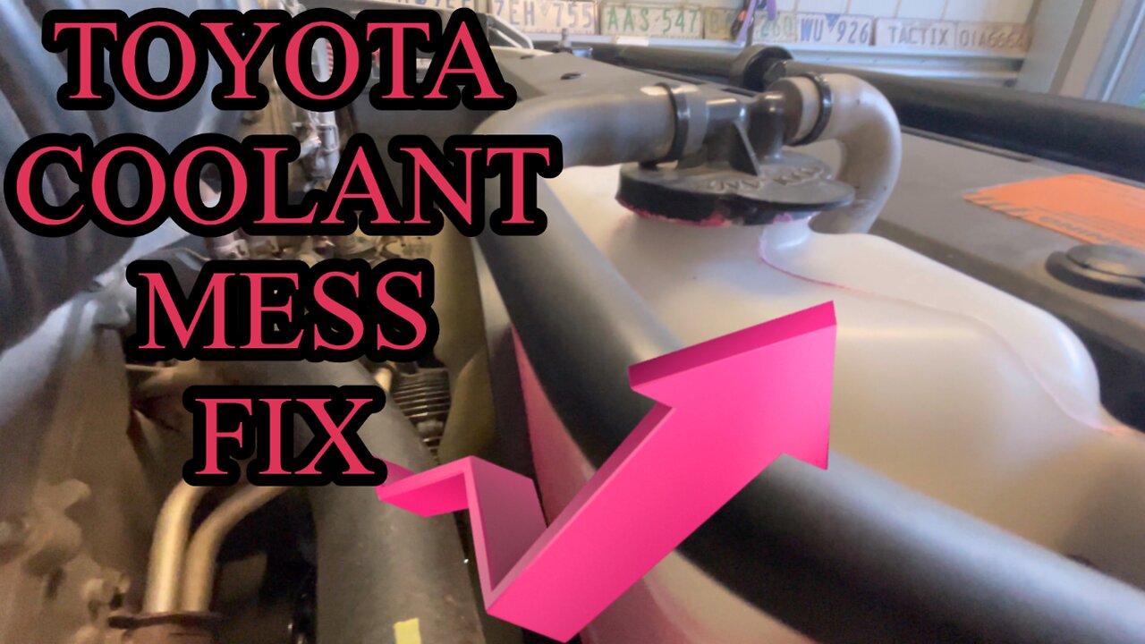 Coolant bottle mess fix Toyota