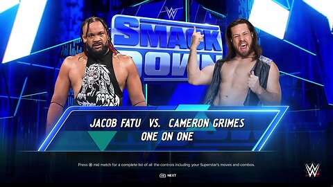 WWE 2k24 Jacob Fatu vs Cameron Grimes