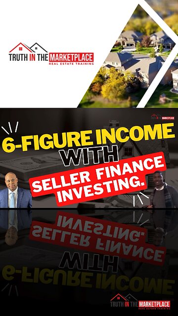 “6-FIGURE INCOME W/ SELLER FINANCE INVESTING.”🏠🏦