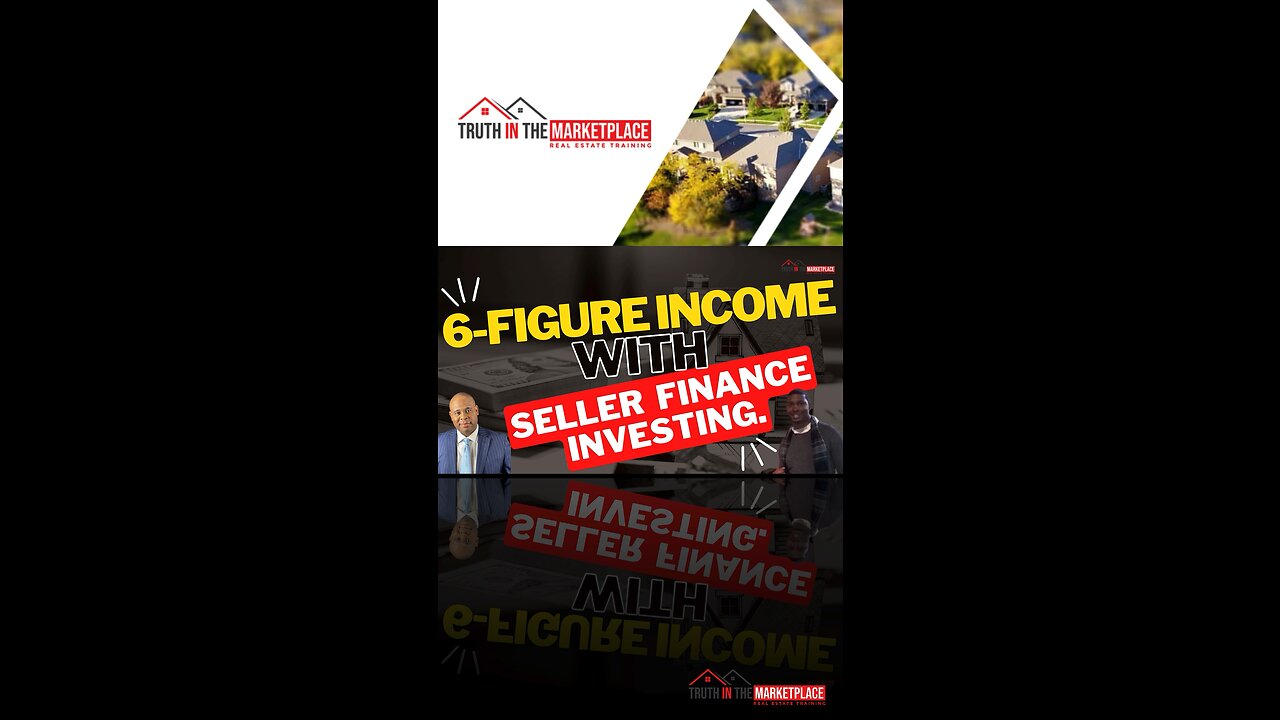 “6-FIGURE INCOME W/ SELLER FINANCE INVESTING.”🏠🏦