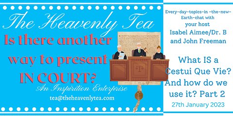 Is there another way to present in COURT? Sovereign Humans and the LAW