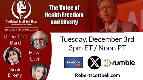 Dr. Robert Bard, Cancer recurrence prevention, CDC Hyper-Vaccination Agenda, Hava Levi & Nicole Dromy, Herbal Healing - The RSB Show 12-3-24