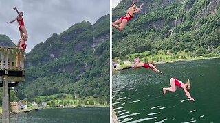 Jumping into water is a complete epic fail