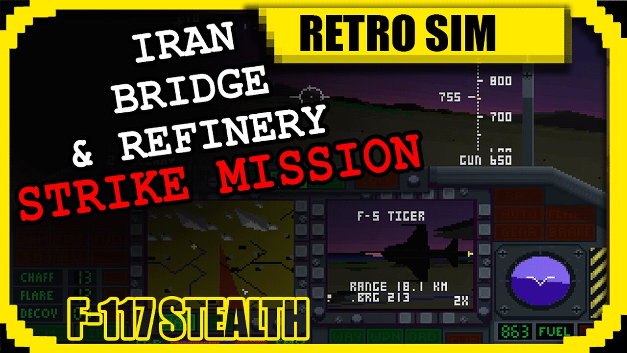 F-117A Microprose game - mission Strike Against bridge