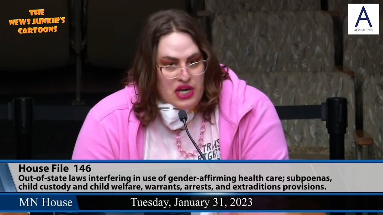 A man in lipstick in Minnesota: "I am a mother of 2 transgender and gender expansive children... my trans partner..."