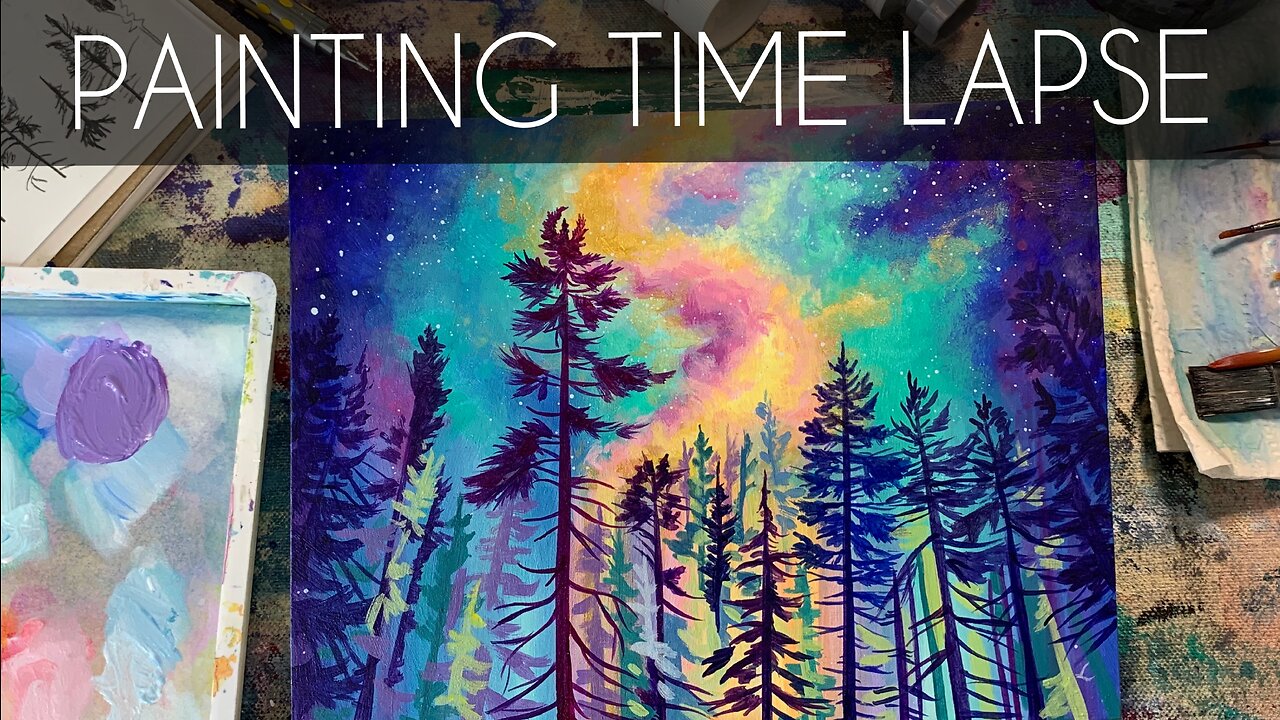 Chromatic Canopy Time Lapse Painting