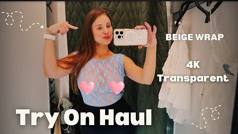 4K Red Sundress Try On |Transparent Try On Haul 2024 with Vansynikola