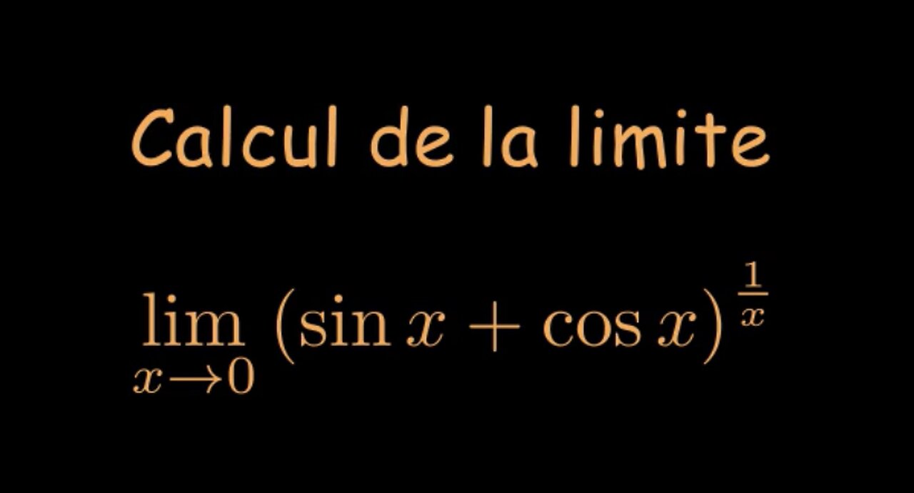 Calcul d'une limite