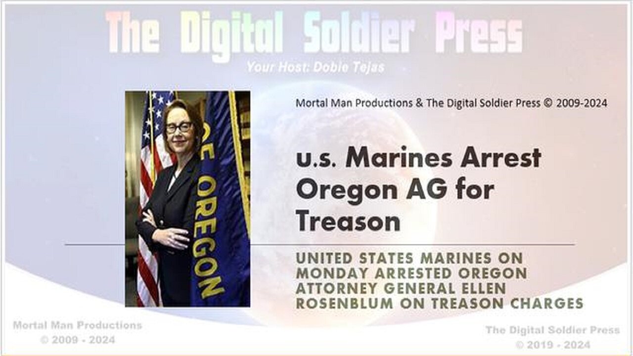 U.S. MARINES ARREST OREGON AG FOR TREASON