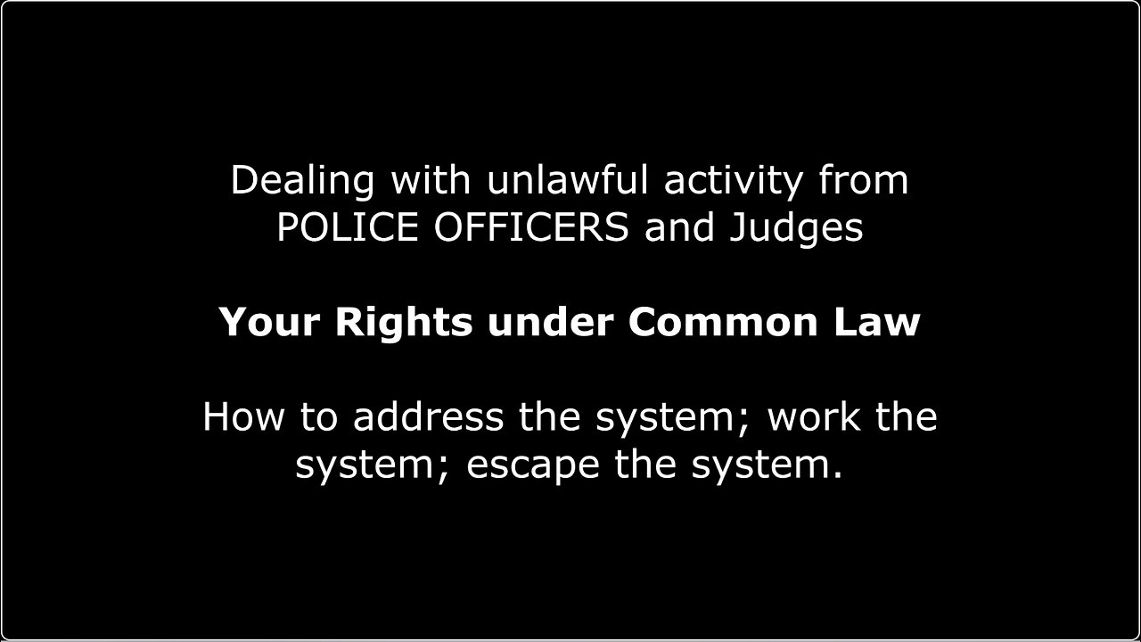 Australia Your Rights under Common Law